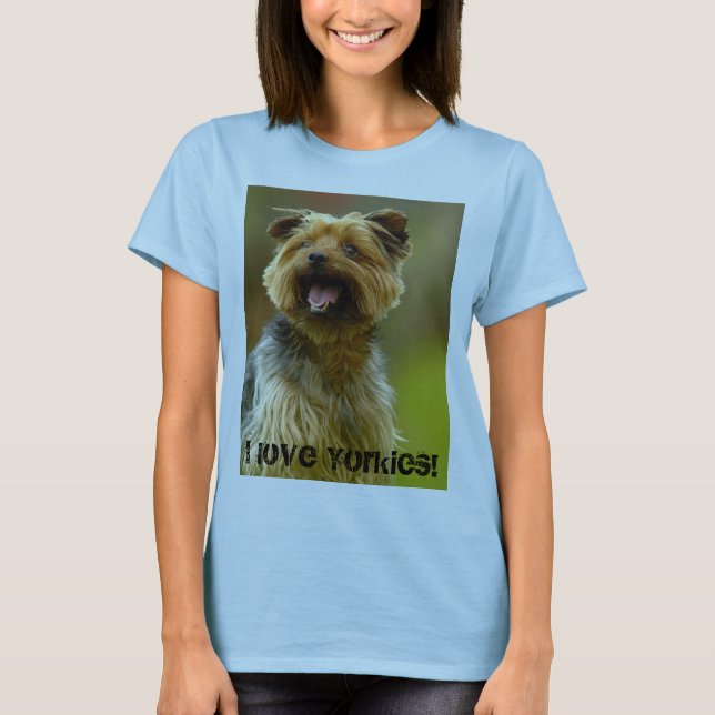¡Amo Yorkies! Camiseta (Anverso)