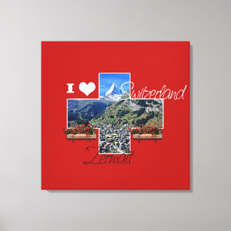 Amo Zermatt, Suiza - Lienzo envuelto