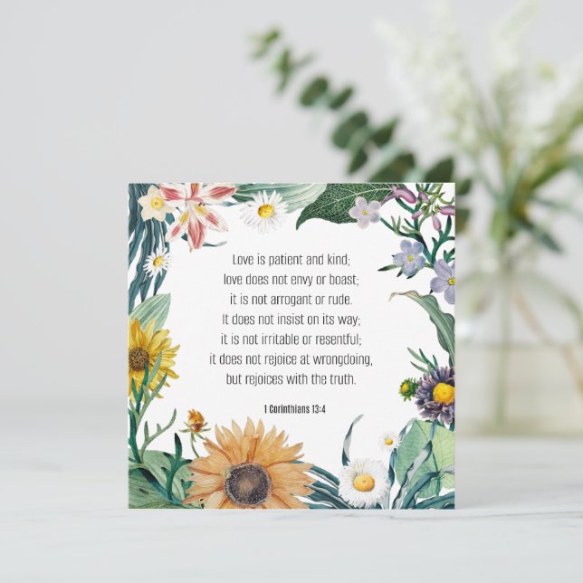 Amor, 1 Corintios 13:4, (Anverso de pie)