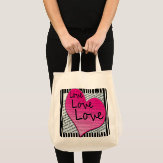 Amor 1 Corintios 13 Cebra Corazón Bolsa reutilizab