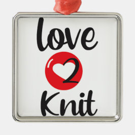 amor 2 Ornamento de Knit