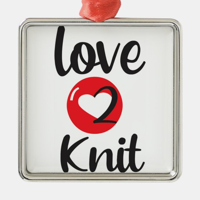 amor 2 Ornamento de Knit (Frente)