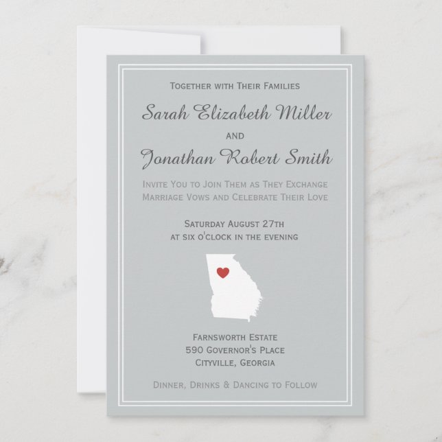 Amor a Georgia - Invitación a la boda de Personali (Anverso)