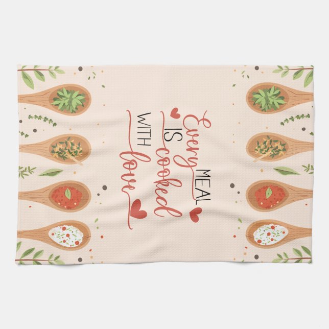 Amor a la cocina - Sincera toalla culinaria (Horizontal)