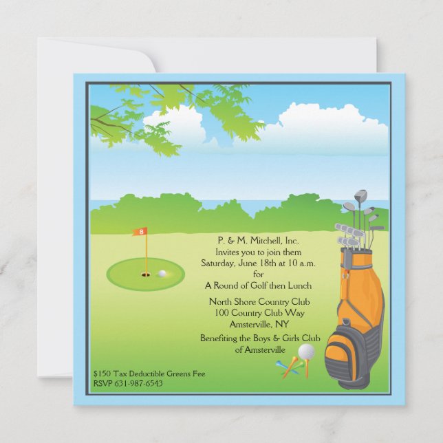 Amor a la invitación al golf (Anverso)