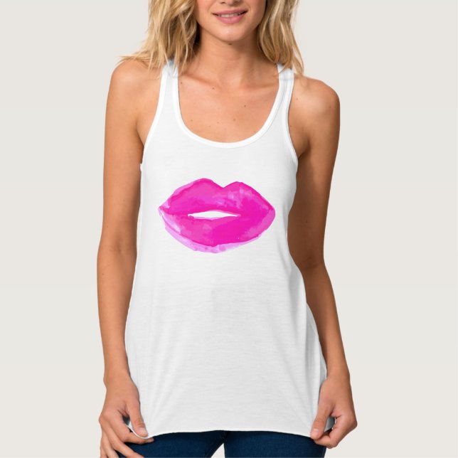 AMOR A LA MUJER ♡ Mano Pintada Lips Tank Top (Anverso)