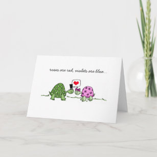 Amor a la tortuga - Tarjeta de San Valentín o Aniv