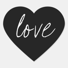 Amor a los Pegatinas de guiones blancos negros