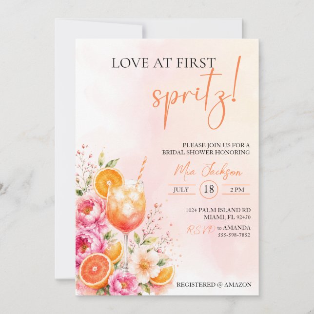 Amor a Primera Spritz Despedida de Soltera (Anverso)
