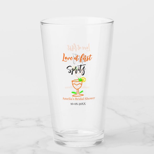 Amor a primera spritz naranja negro despedida de s (Anverso)