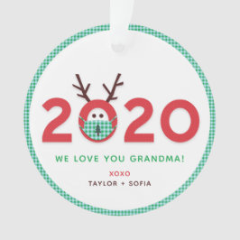 Amor Abuela 2020 Personalizado Foto Ornamento acrí