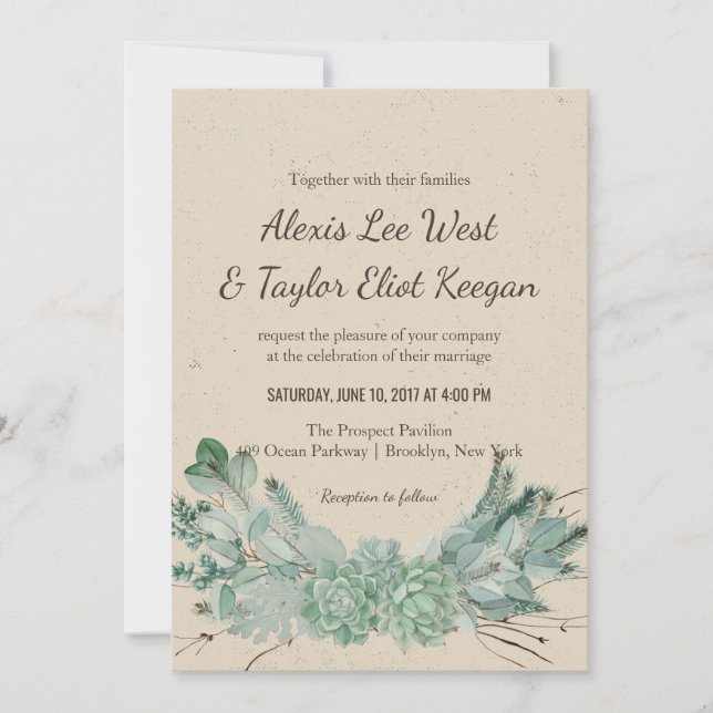 Amor Abundante - Suculentas invitaciones para una  (Anverso)