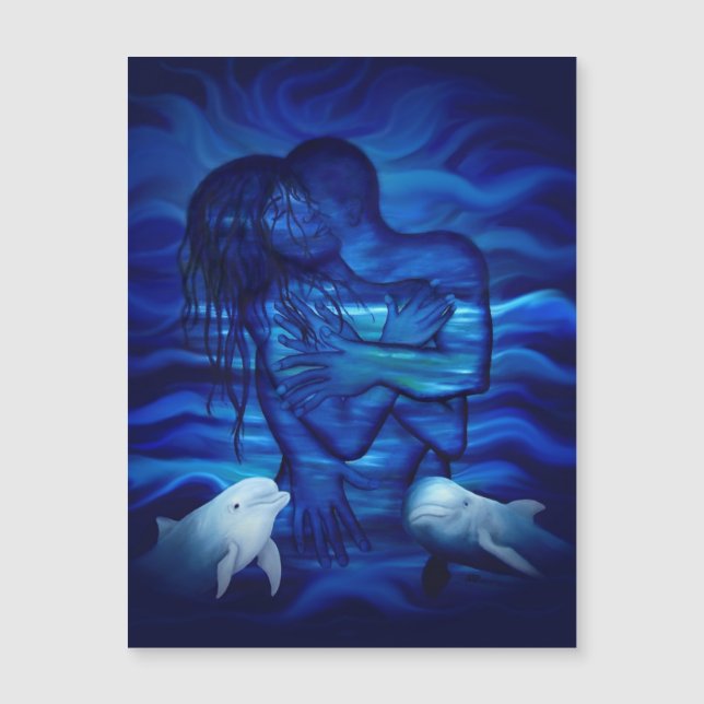 Amor, acto de pasión - pareja con delfín (Anverso)
