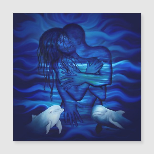 Amor, acto de pasión - pareja con delfín (Anverso)