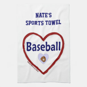 Amor al béisbol - Toalla deportiva (Personaliza)