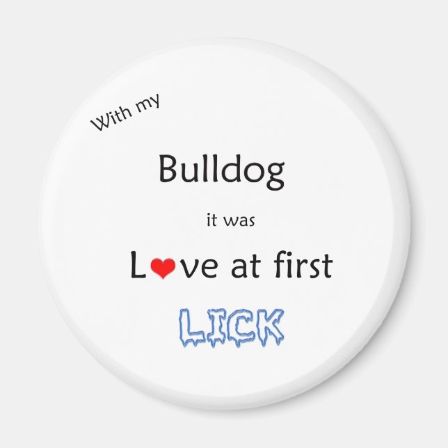 Amor al bulldog a primera luz - imán (Frente)