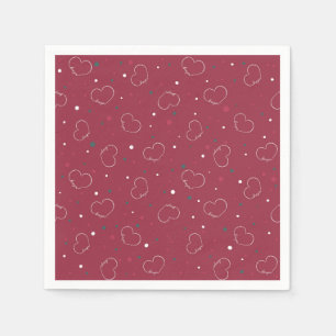 Amor al corazón blanco en la servilleta de papel p