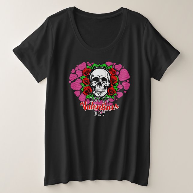 Amor al cráneo - Camiseta camiseta más femenina pa (Anverso del diseño)