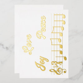 Amor Alegría Paz Notas Musicales Feliz Navidad