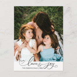 Amor & Alegría | Tipografía Navideña Tarjeta Posta