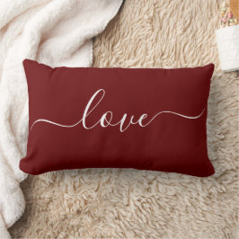 AMOR | Almohada Lumbar Reversible Roja y Blanca
