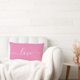 AMOR | Almohada lumbar reversible rosa y blanca