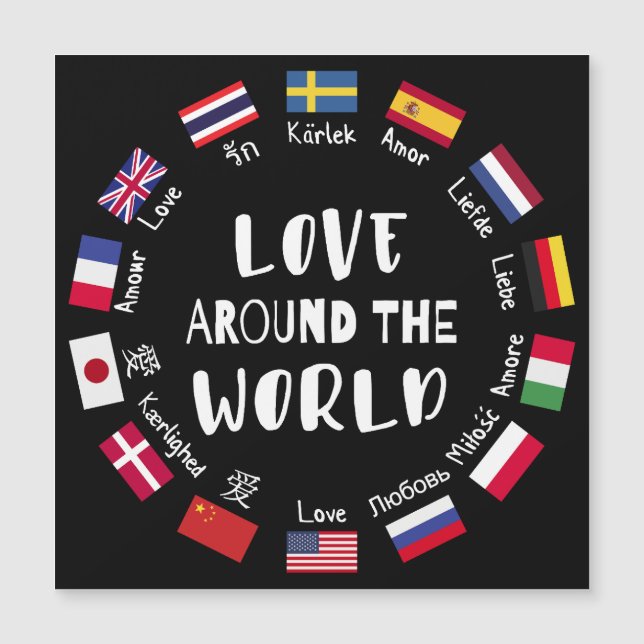Amor alrededor de idiomas del mundo  (Anverso)