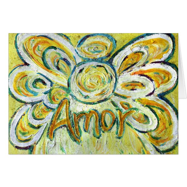 Amor Angel Greeting Card (Anverso (Horizontal))