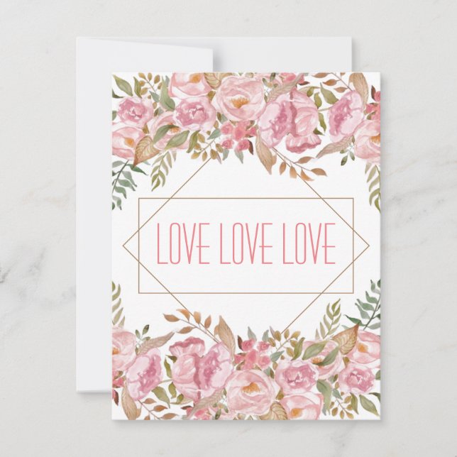 AMOR - Arte para caridad - Tarjeta plana de saludo