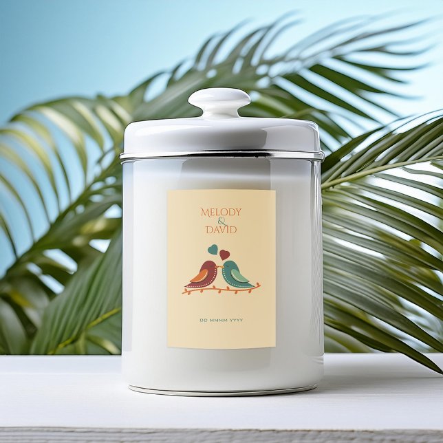 Amor Aves Boda Etiqueta de Velas (Subido por el creador)