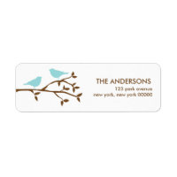 Amor Aves Boda Etiquetas de direcciones