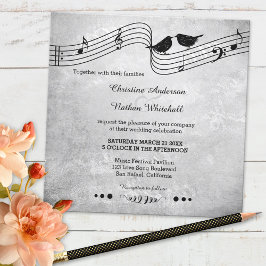 Amor Aves Canción Música Invitación a matrimonio