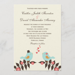 Amor Aves Invitación a la Boda