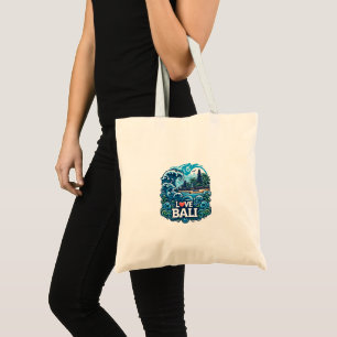 Amor azul y verde Bolsa de Tote de Bali