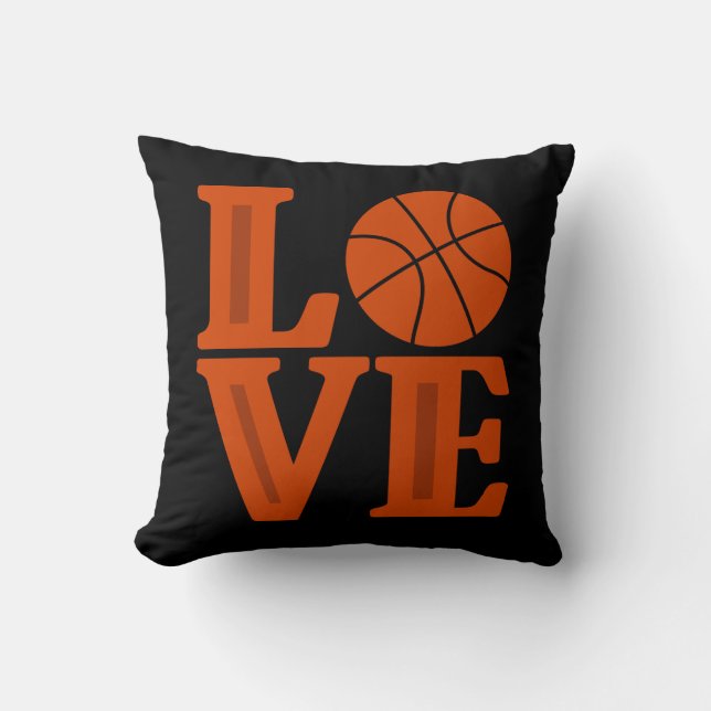 Amor Baloncesto deportes diversión lanzar almohada (Anverso)