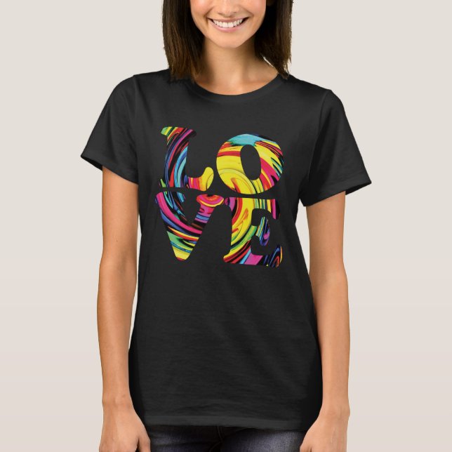 Amor Bandera Arcoiris Orgullo Gay LGBT Camisa 2 (Anverso)