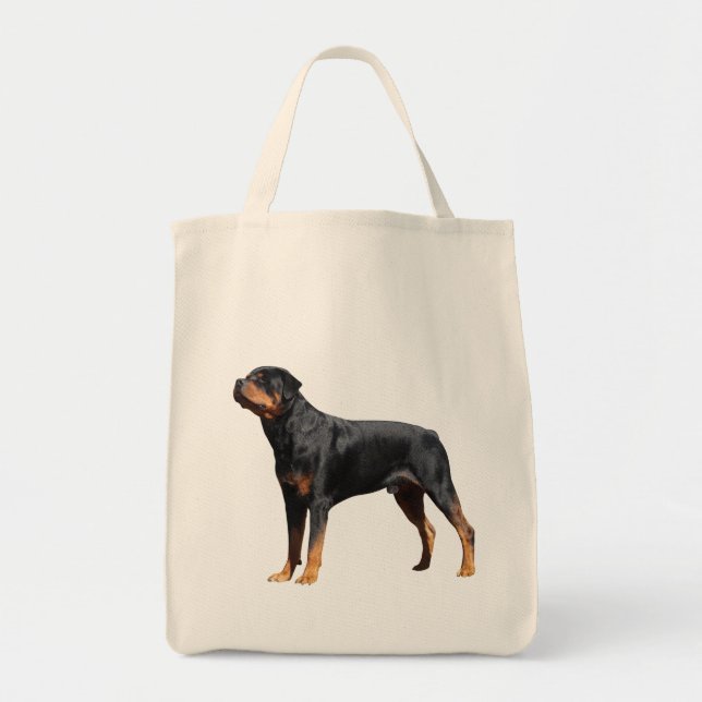 Amor Bolsa De Tosta De Canvas De Perro De Rottweil (Frente)