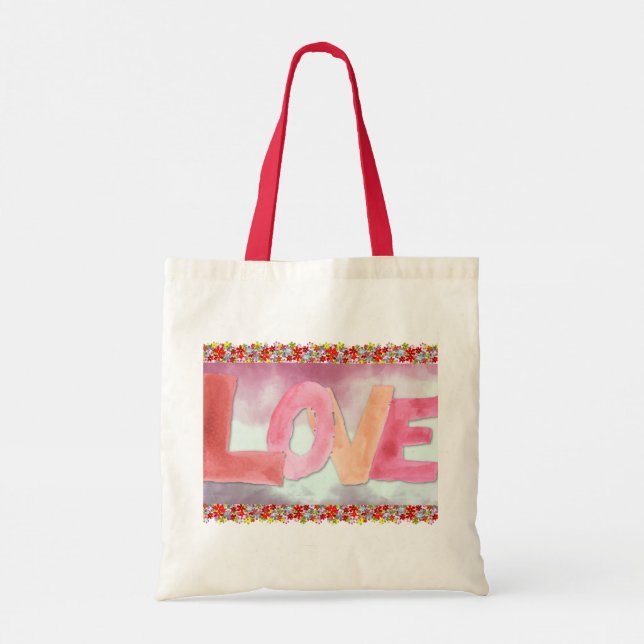 Amor: Bolsa de tote WaterColor (Reverso)