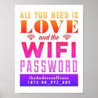 Amor brillante y el arte de la habitación Wi-Fi co