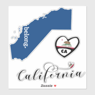 Amor California, 3 diseños, muere Pegatinas de co