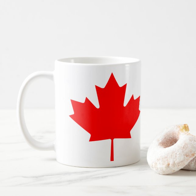 amor Canadá bandera de Canadá taza de té taza taza (Con donut)