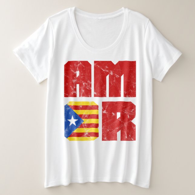 Amor catalán, bandera de Cataluña Estelada (Anverso del diseño)