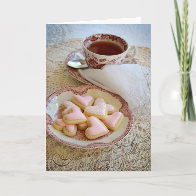 Amor | Cocinas de té y corazón | Tarjeta romántica (Anverso)