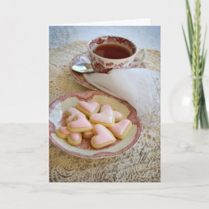 Amor Cocinas de té y corazón Tarjeta romántica