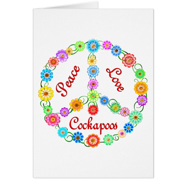 Amor Cockapoos de la paz (Frente)