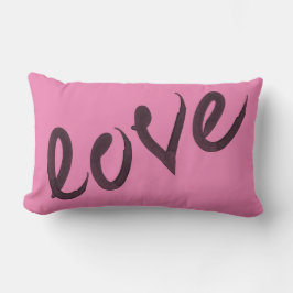 AMOR | Cojín decorativo acuático rosa y negro