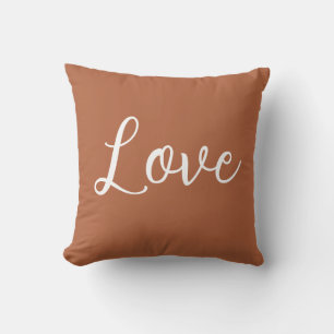 Amor Cojín decorativo Cobre Marrón Blanco