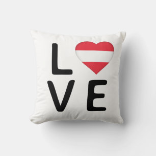 Amor - Cojín decorativo de la bandera de Austria