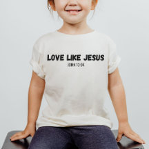 Amor como Jesús Camisa de niño cristiano