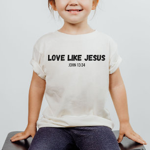 Amor como Jesús Camisa de niño cristiano